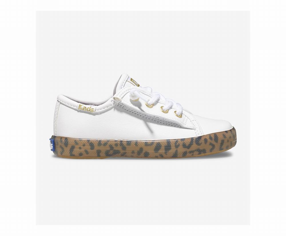 Girl Keds Kickstart Leopard Foxing Sneaker White Leopard 1254903KF - South Africa